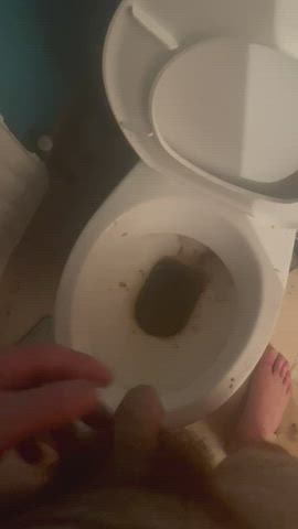 Male Masturbation Pee Toilet gif