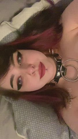 Amateur Choker Goth Nipple Piercing Nipples Pussy Porn GIF by xcrybebi