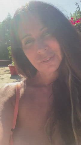 Busty MILF Natural Tits gif