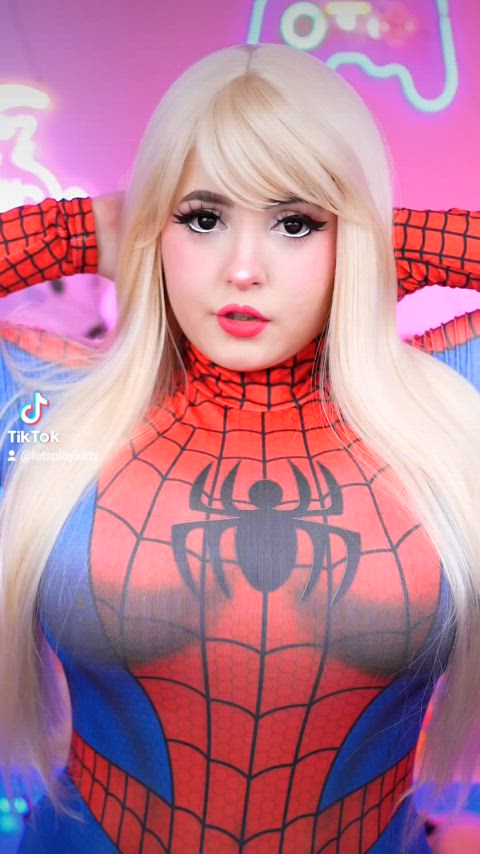 big tits bodysuit chubby clothed cosplay costume curvy dancing onlyfans thick gif
