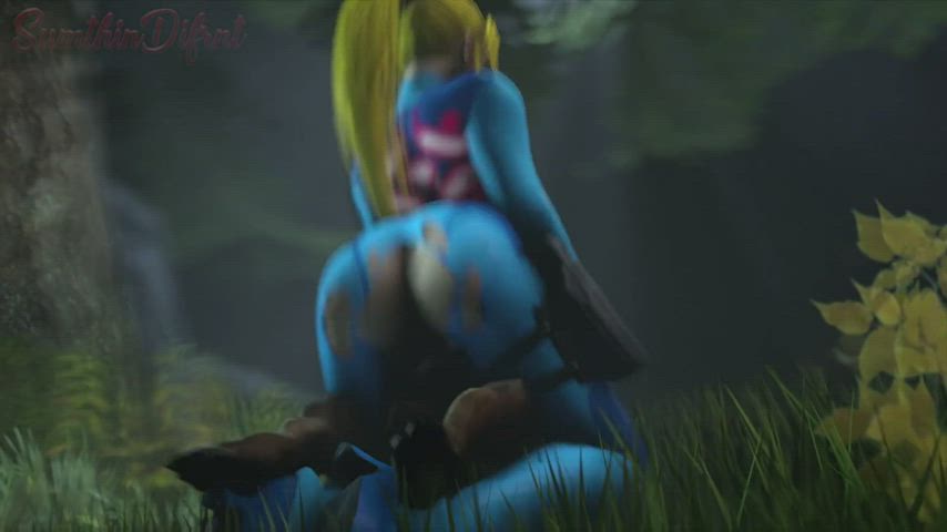 Samus moans while taking Dick