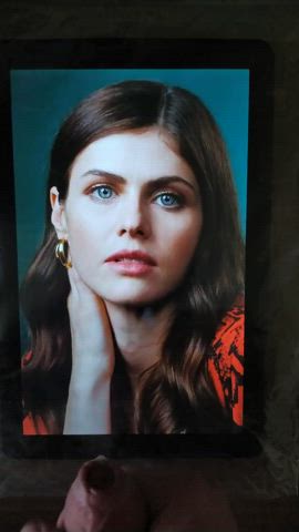 alexandra daddario brunette celebrity cum cumshot facial tribute gif