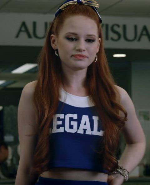 celebrity cheerleader female madelaine petsch gif