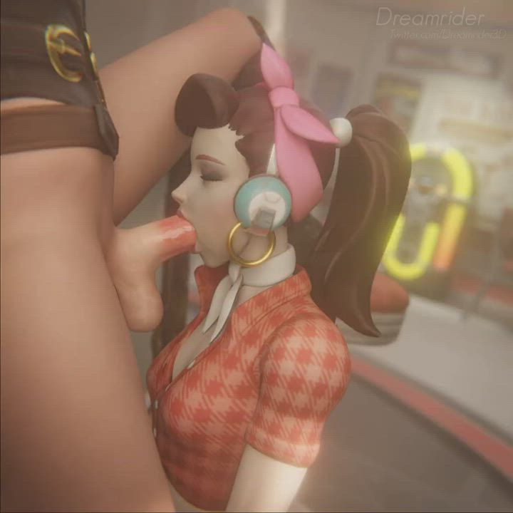 Cruiser D.va giving a blowjob (Dreamrider) [Overwatch]