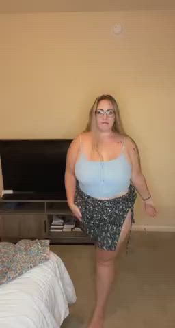 BBW Blonde Chubby Curvy gif