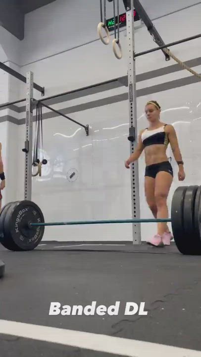 Fitness Gym Muscular Girl gif