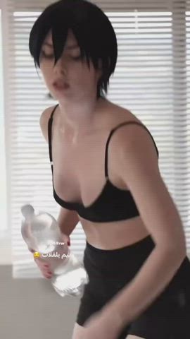 Big Tits Flame Girls Workout gif