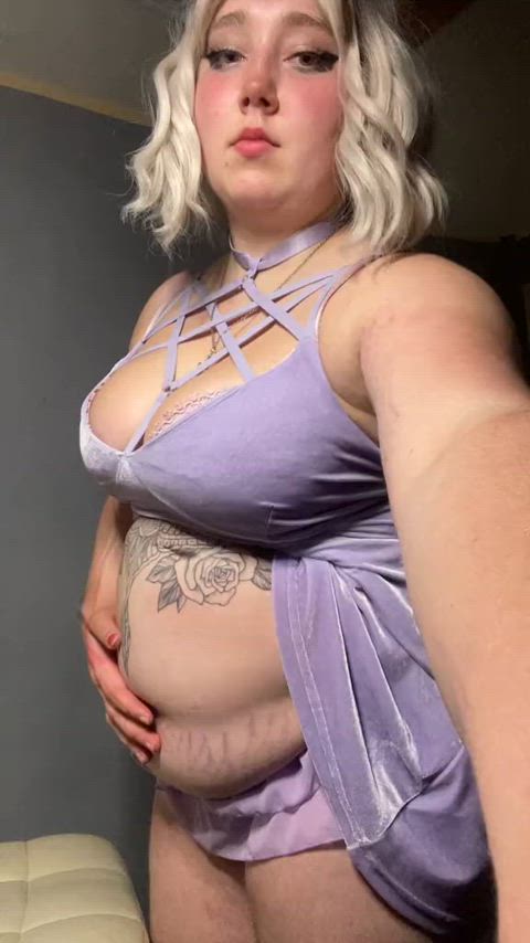 bbw blonde chubby dancing tattoo tiktok underwear gif