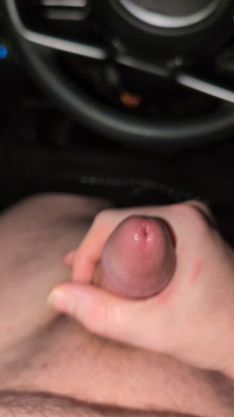 car cock cum cumshot masturbating public gif