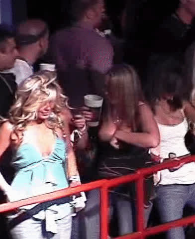 blonde boobs bouncing tits club flashing nightclub spring break tits gif