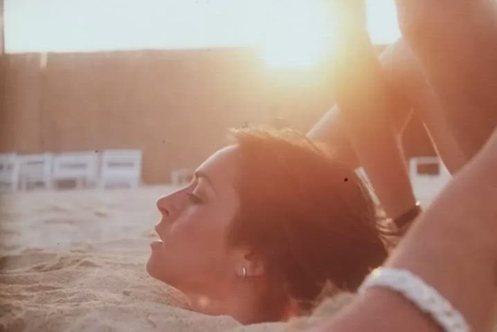 Beach Blowjob Cum In Mouth Group Sex Outdoor Party Retro Vintage gif