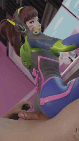 animation anime ass gamer girl grinding overwatch sfm gif