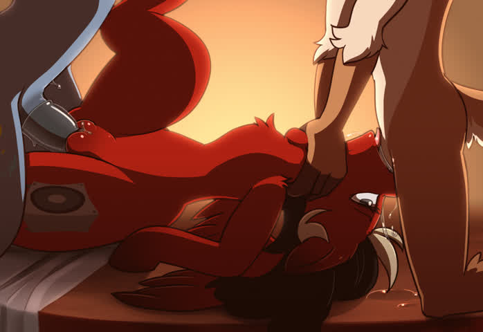 animation big dick blowjob furries rule34 sex spitroast threesome gif