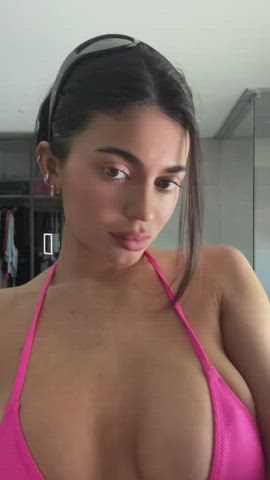 big tits bikini celebrity gif