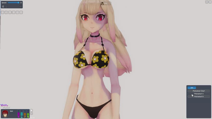 anime bikini model gif