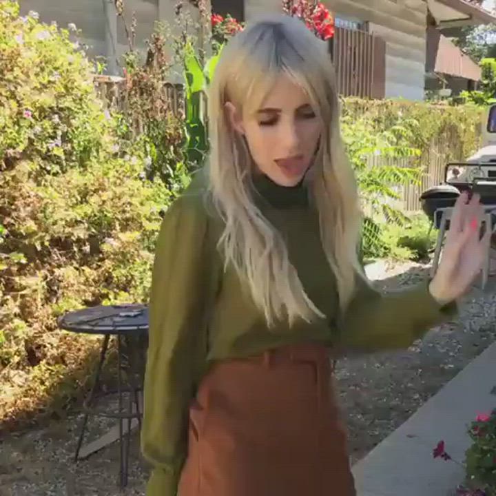 Blonde Celebrity Emma Roberts gif