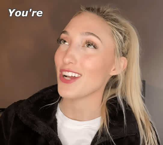 Blonde Caption Cute Face Fuck Smile gif