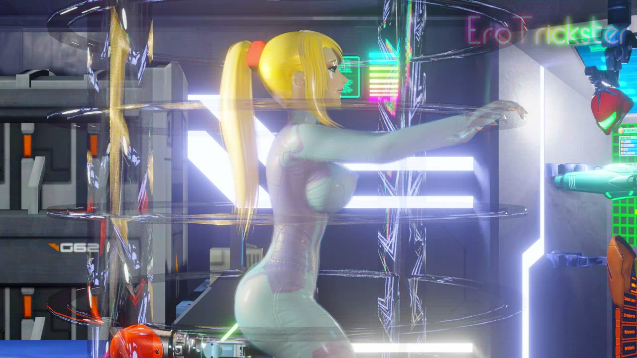 Samus bouncing on her dildo (EroTrickster)