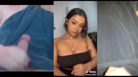 Amateur Cum Split Screen Porn TikTok gif