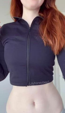 redhead titty drop whipping gif