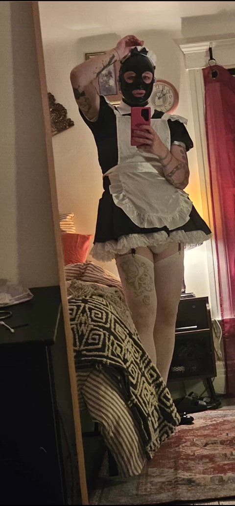 latex maid makeup stockings crossdresser femboys feminization-sissy-captions trans-sissy-porn