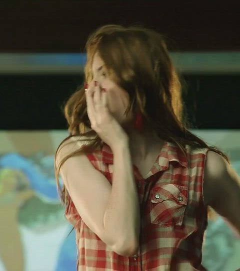 jean shorts karen gillan redhead gif