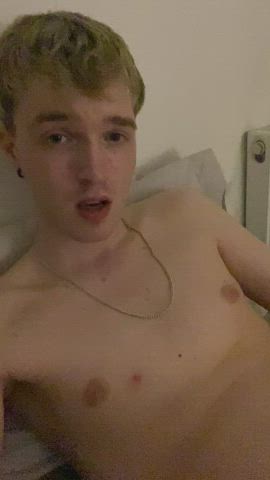 british college gay jerk off male masturbation masturbating solo twink uk uncut gif