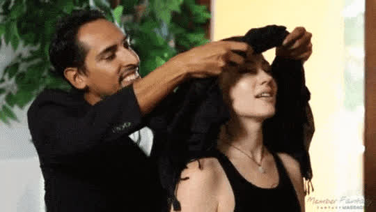 blindfolded cheating erotic hair pulling massage oral surprise gif
