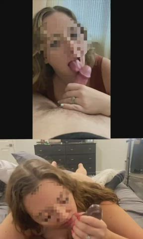 amateur big dick blowjob cuckold deepthroat homemade hotwife interracial size difference