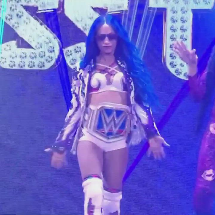 Our hot Sasha Banks' entrance in Elimination Chamber