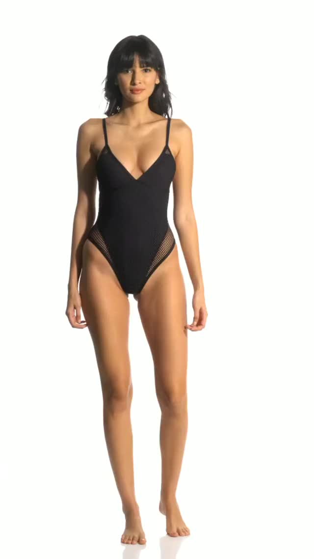 Karen Soto - L-Space Mesh Madness Halle One Piece Swimsuit, swimoutlet.com (8181108)