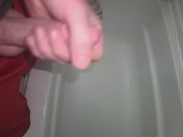 cumshot masturbating shower gif