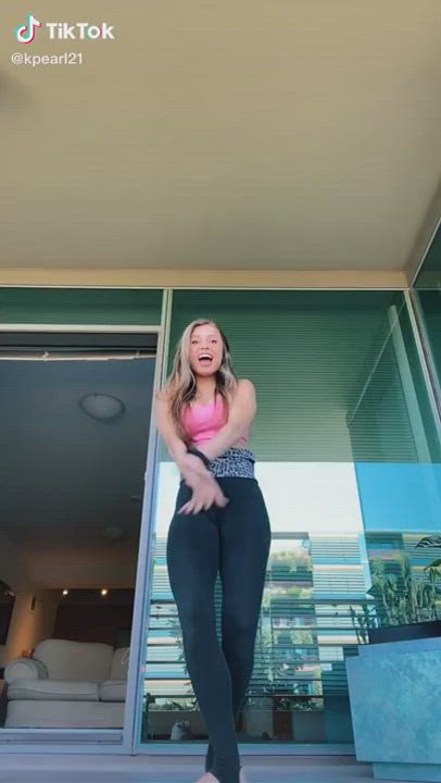 Flexible TikTok White Girl gif