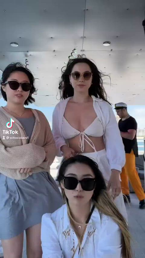 boobs cute group gif