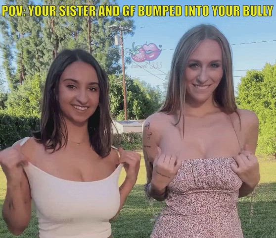 big tits blonde brunette bully busty caption humiliation cucked-by-your-bully natural-big-tits