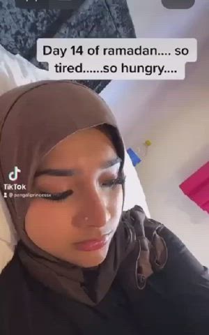 Breaking her fast