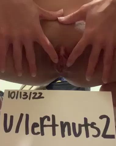 hotwife pussy spread solo gif