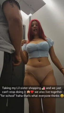 blowjob changing room chubby deepthroat girlfriend nsfw gif