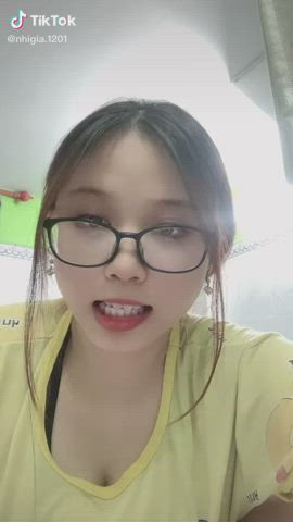 Asian Facial Glasses Handjob Slow Tease TikTok Tongue Fetish gif