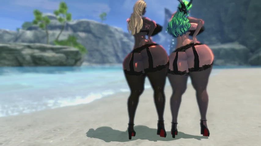 3D Ass Dancing gif