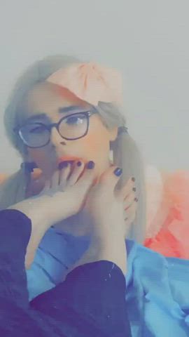 Femdom Foot Fetish Sissy gif