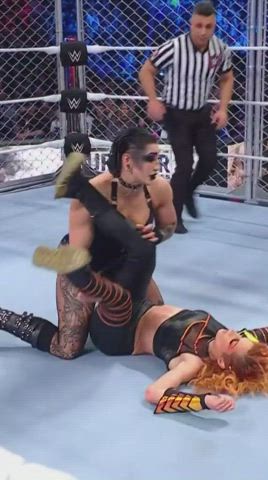 domination dominatrix legs up thick wrestling gif