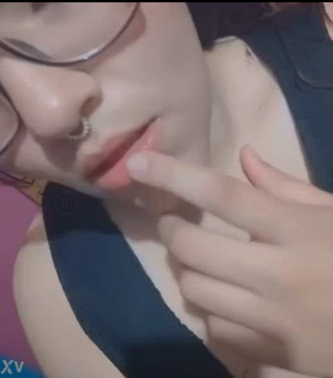 Girl sucking finger