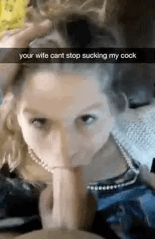 She can't stop sucking his cock