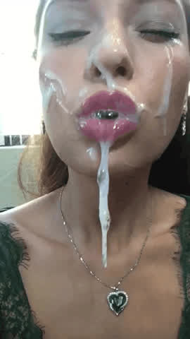 Cumshot Facial Teen gif