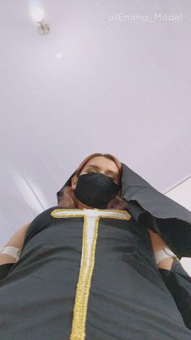 nun pussy upskirt gif