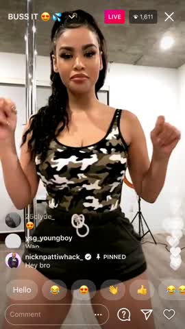 Michaela Twerking On IG Live Pt1