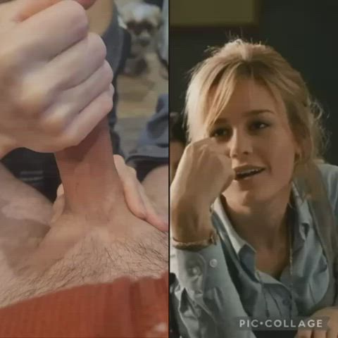 brie larson cumshot jerk off gif