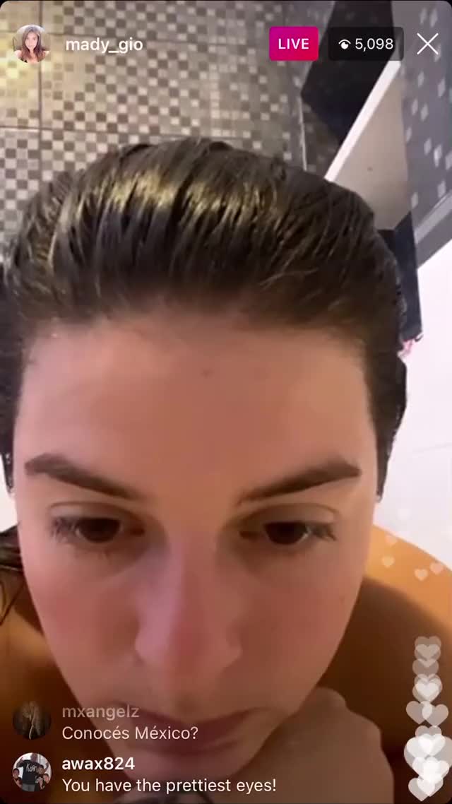 Mady Gio Livestream from the Bath