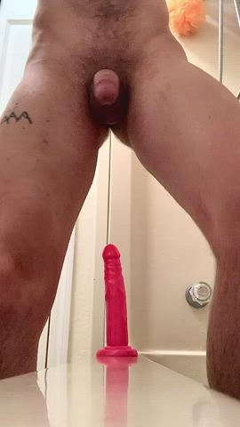 Warming up for bath time! Wish you were the dildo?
